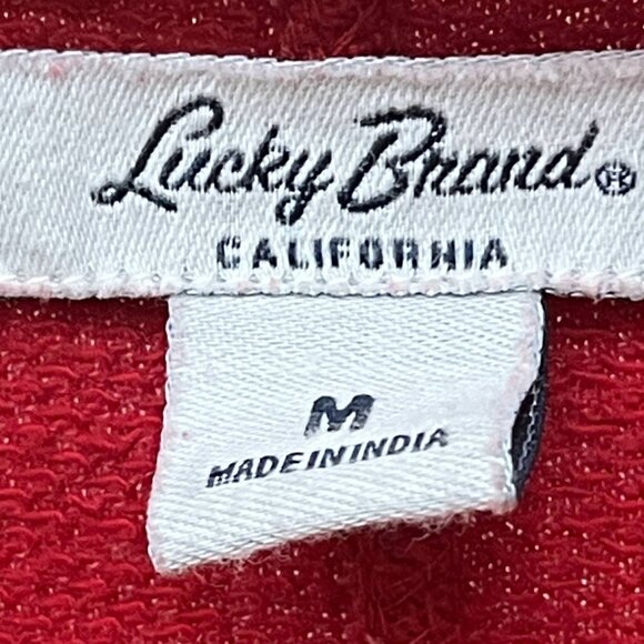 Lucky Brand Red Jacket Women's Zipper Snaps Lightweight Pockets Medium - Picture 7 of 9
